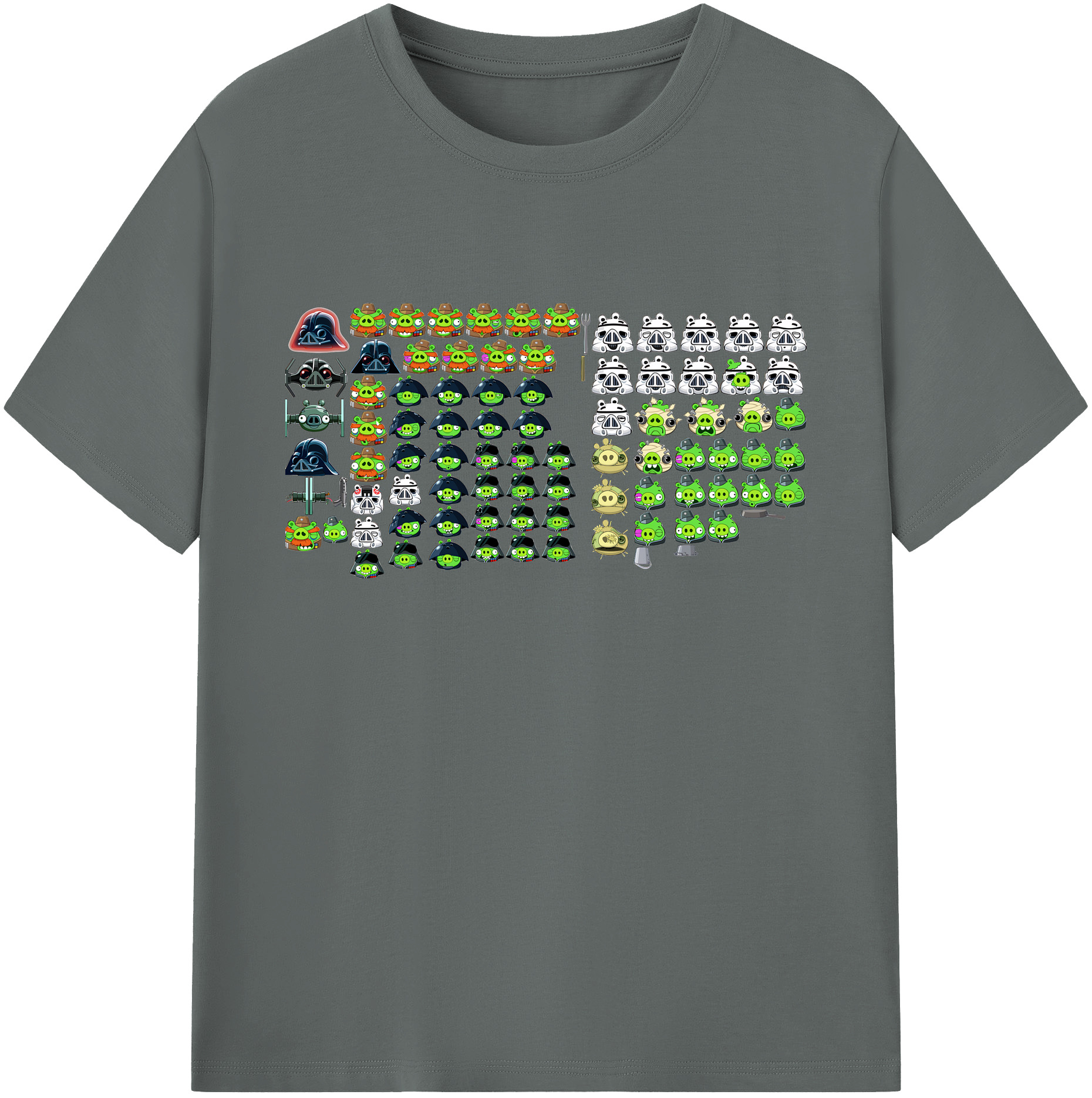 （画像用） Angry Birds アングリーバード 綿100％ メンズ半袖Tシャツ｜肌触りやわらか＆通気性